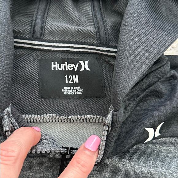 HURLEY Baby Nike Drifit Zipper Hoodie Jogger Set 12m - Picture 8 of 8